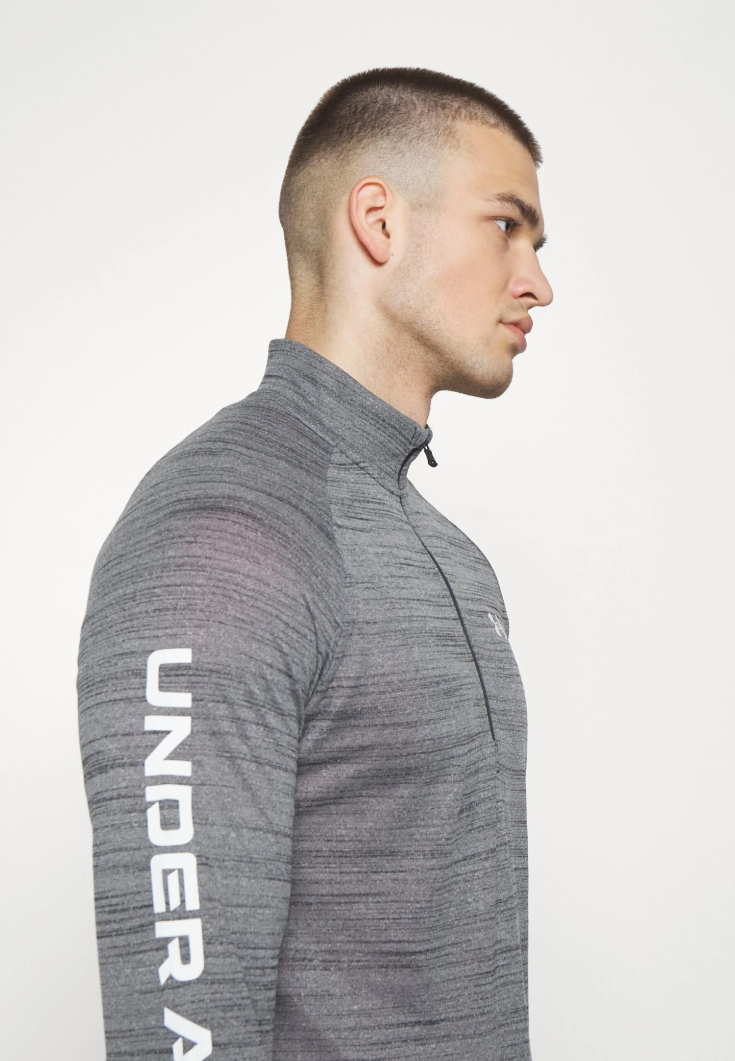 Under Armour Tech 1/2 Zip Core - Long Sleeved Top - Black/White - Image 4