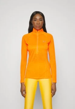 Under Armour Tech Zip Twist - Long Sleeved Top - Orange Blast/Orange Tropic /Metallic Silver