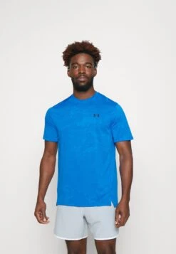 Under Armour Tech Vent Jacquard Ss - Sports T-Shirt - Blue Mirage/Black
