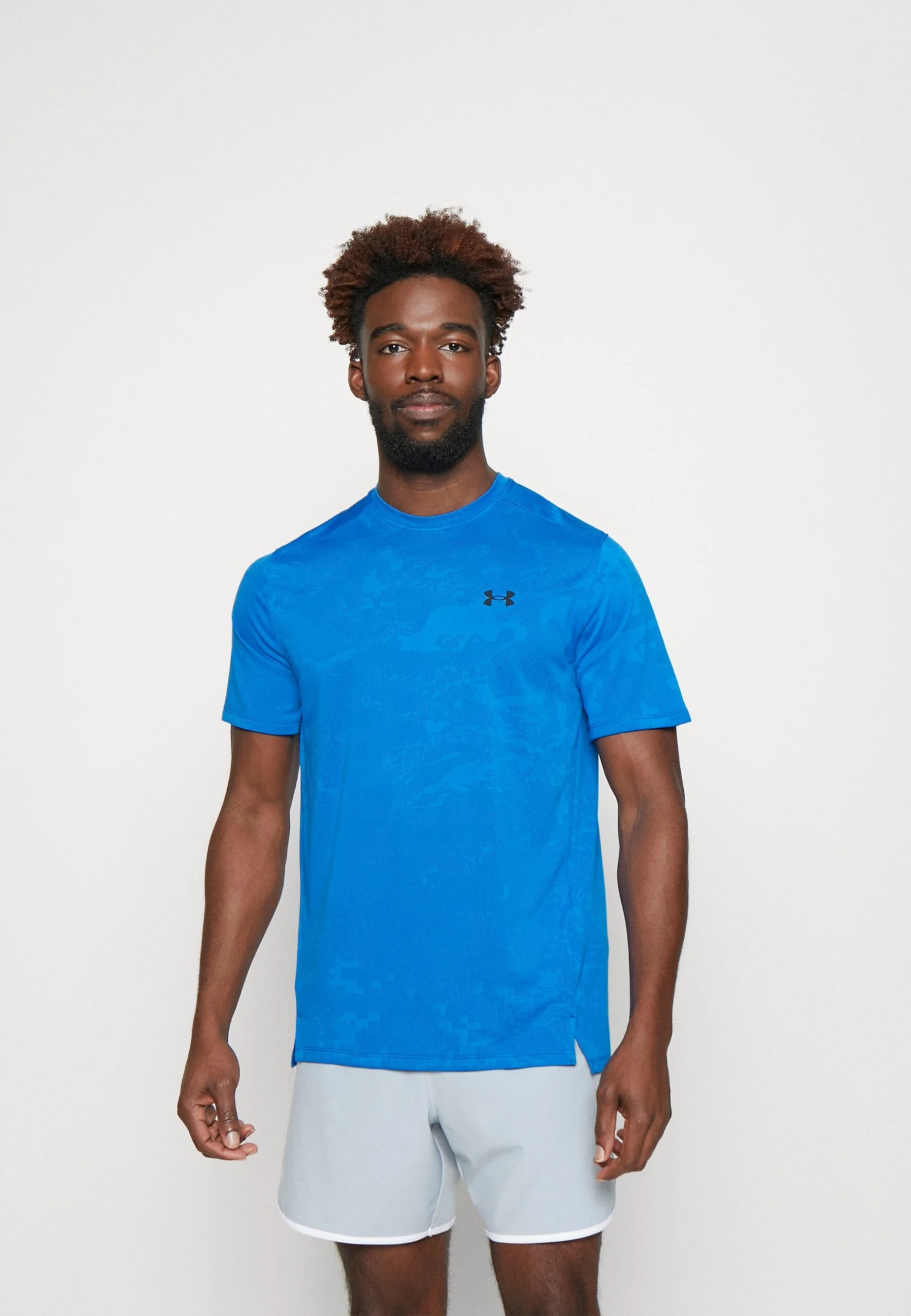Under Armour Tech Vent Jacquard Ss - Sports T-Shirt - Blue Mirage/Black