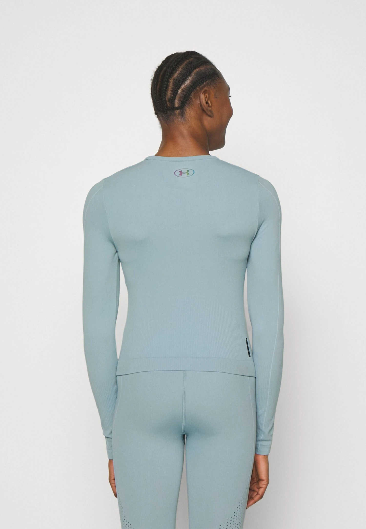 Under Armour Rush Seamless - Long Sleeved Top - Harbor Blue/Downpour Gray/Iridescent - Image 3