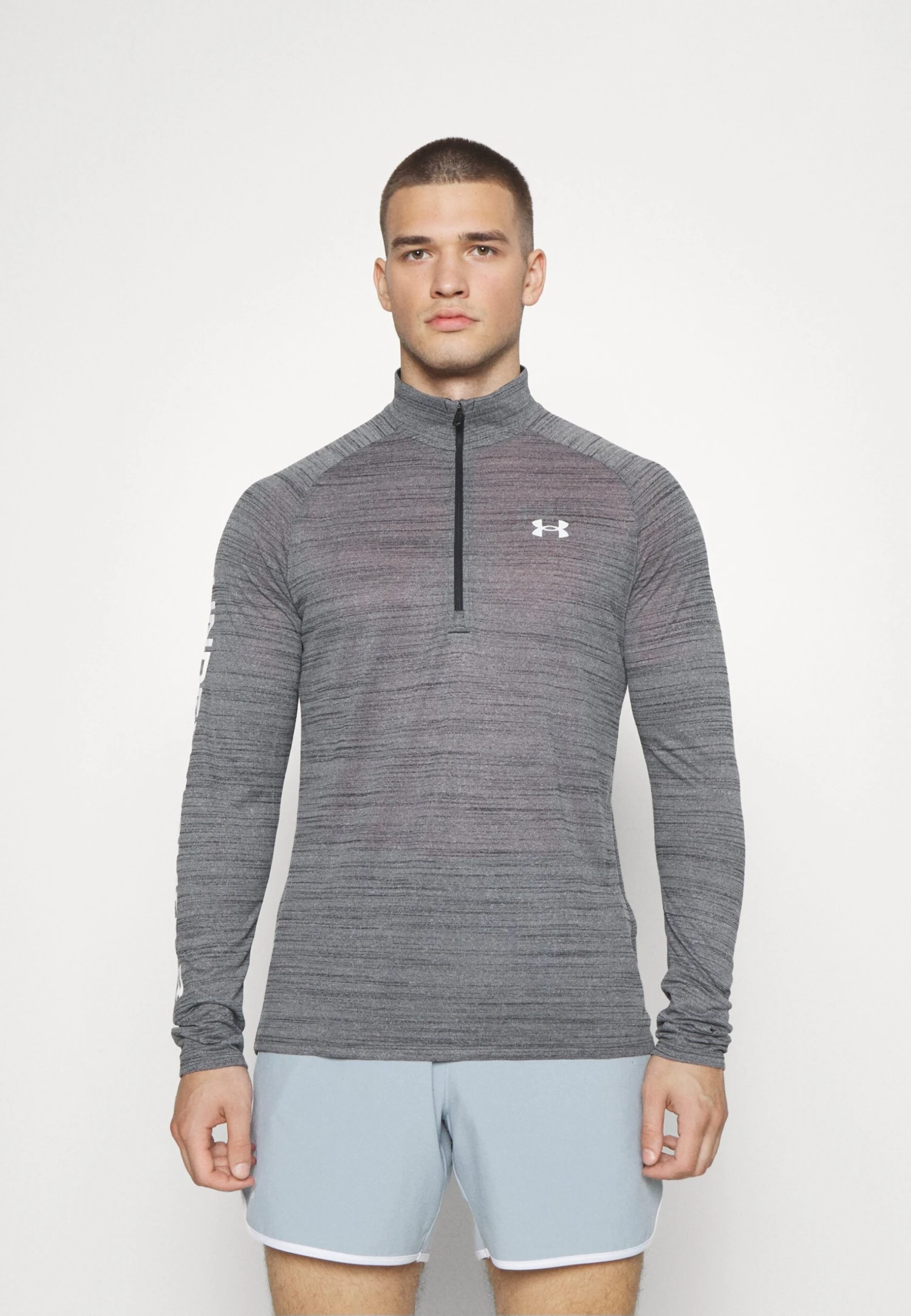 Under Armour Tech 1/2 Zip Core - Long Sleeved Top - Black/White