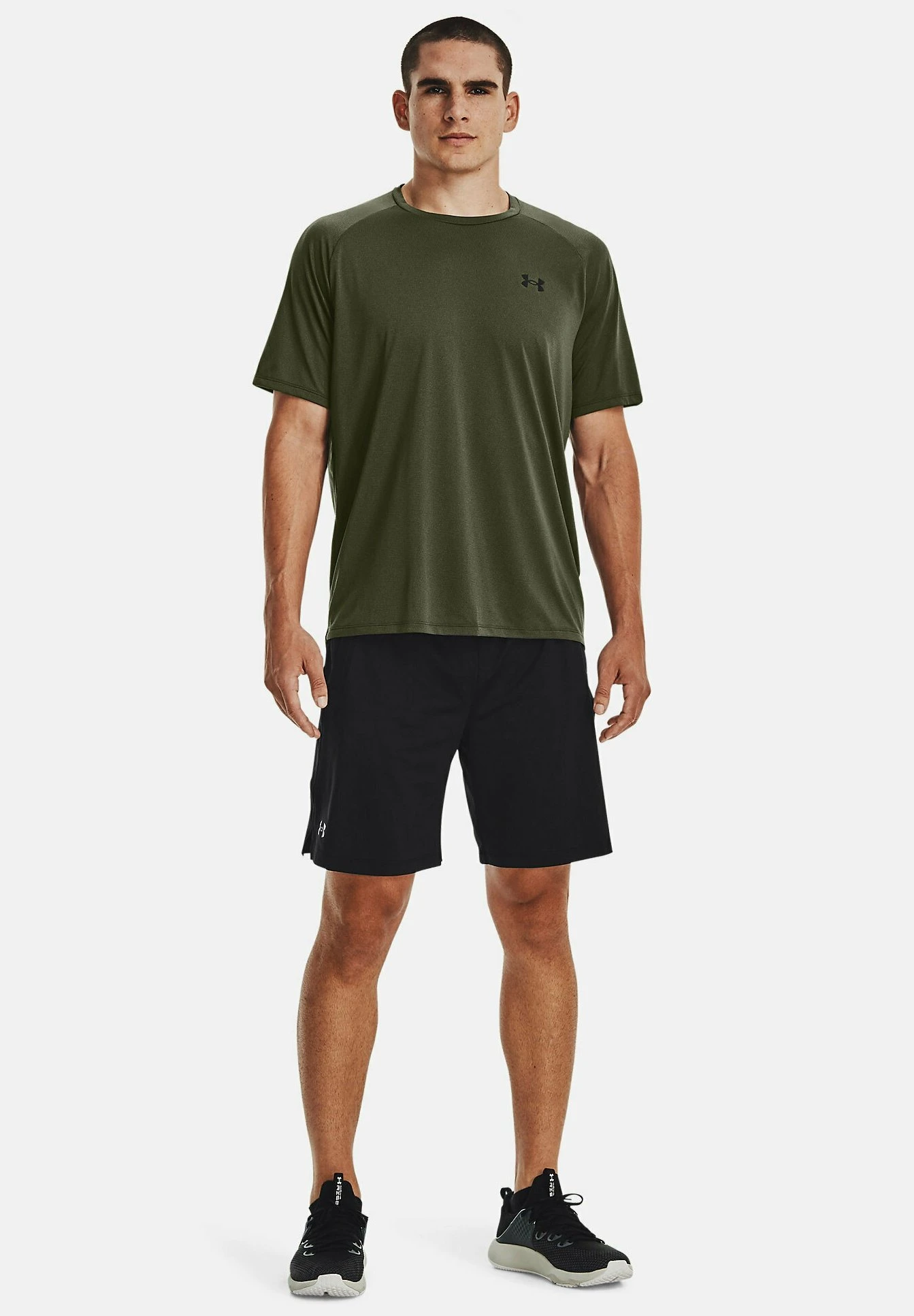 Under Armour Novelty Tech 2.0 Trainings - Print T-Shirt - Marine Od Green - Image 2