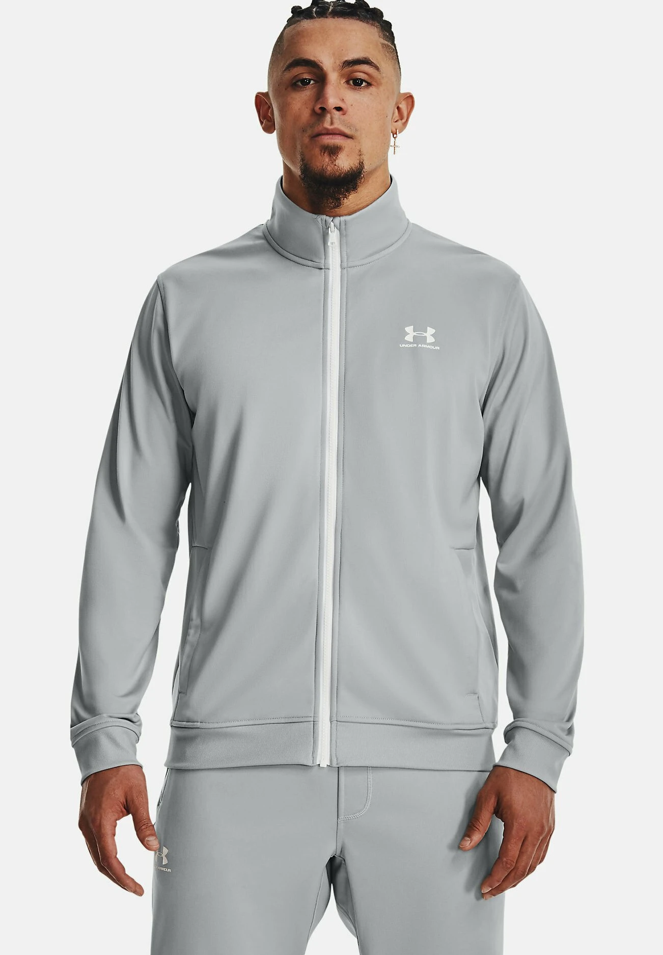 Under Armour Sportstyle Tricot Full Zip Trainingsj - Zip-Up Sweatshirt - Mod Gray