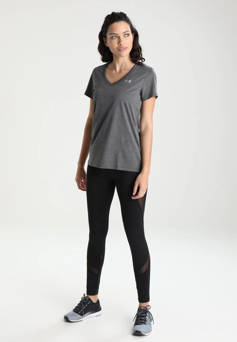 Under Armour Tech Solid - Basic T-Shirt - Carbon Heather/Metallic Silver - Image 2