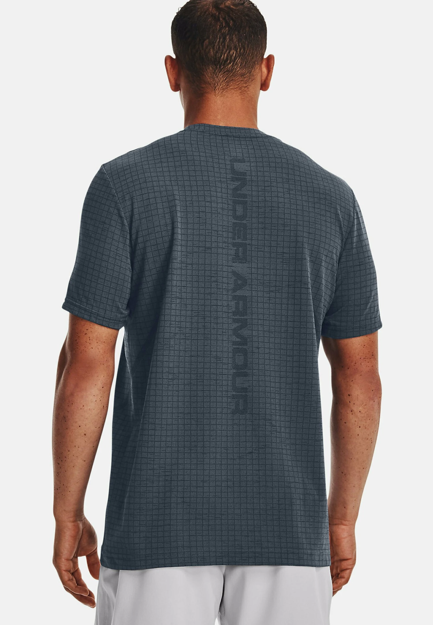 Under Armour Seamless Grid - Sports T-Shirt - Downpour Gray - Image 3
