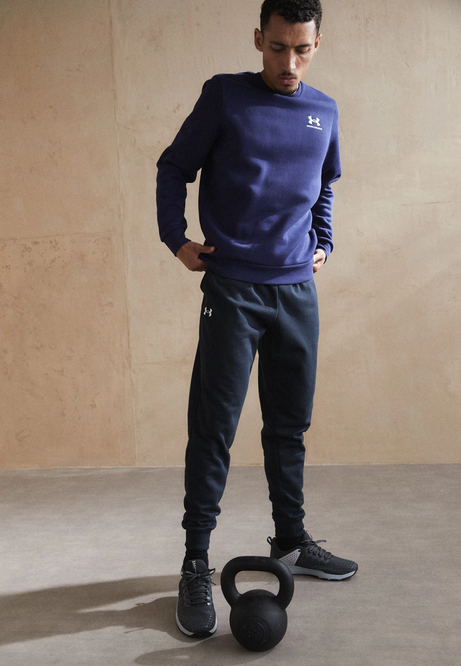 Under Armour Essential Crew - Sweatshirt - Midnight Navy/White - Image 2