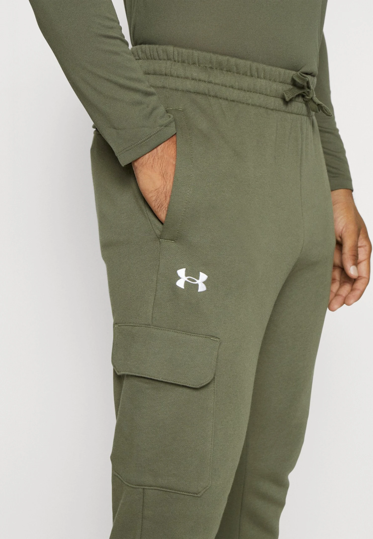 Under Armour Rival Jogger - Tracksuit Bottoms - Marine Od Green/White - Image 6