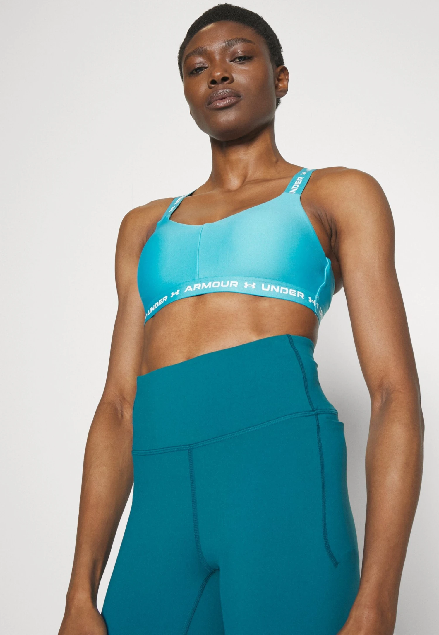 Under Armour Crossback Low - Light Support Sports Bra - Glacier Blue/White - Image 5