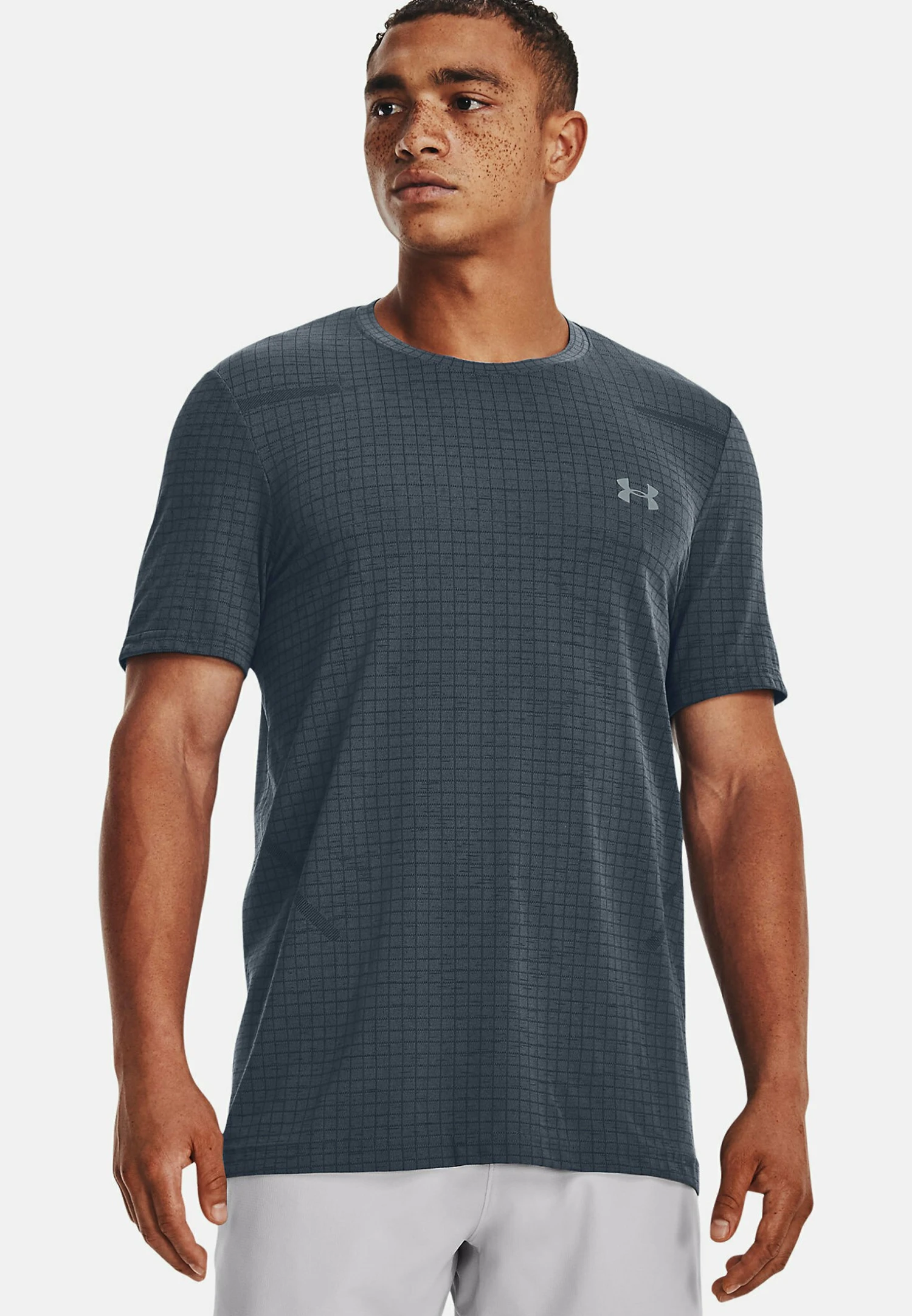 Under Armour Seamless Grid - Sports T-Shirt - Downpour Gray - Image 2