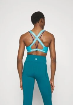 Under Armour Crossback Low - Light Support Sports Bra - Glacier Blue/White
