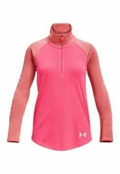 Under Armour Ua Tech Graphic 1/2 Zip - Long Sleeved Top - Pink Shock