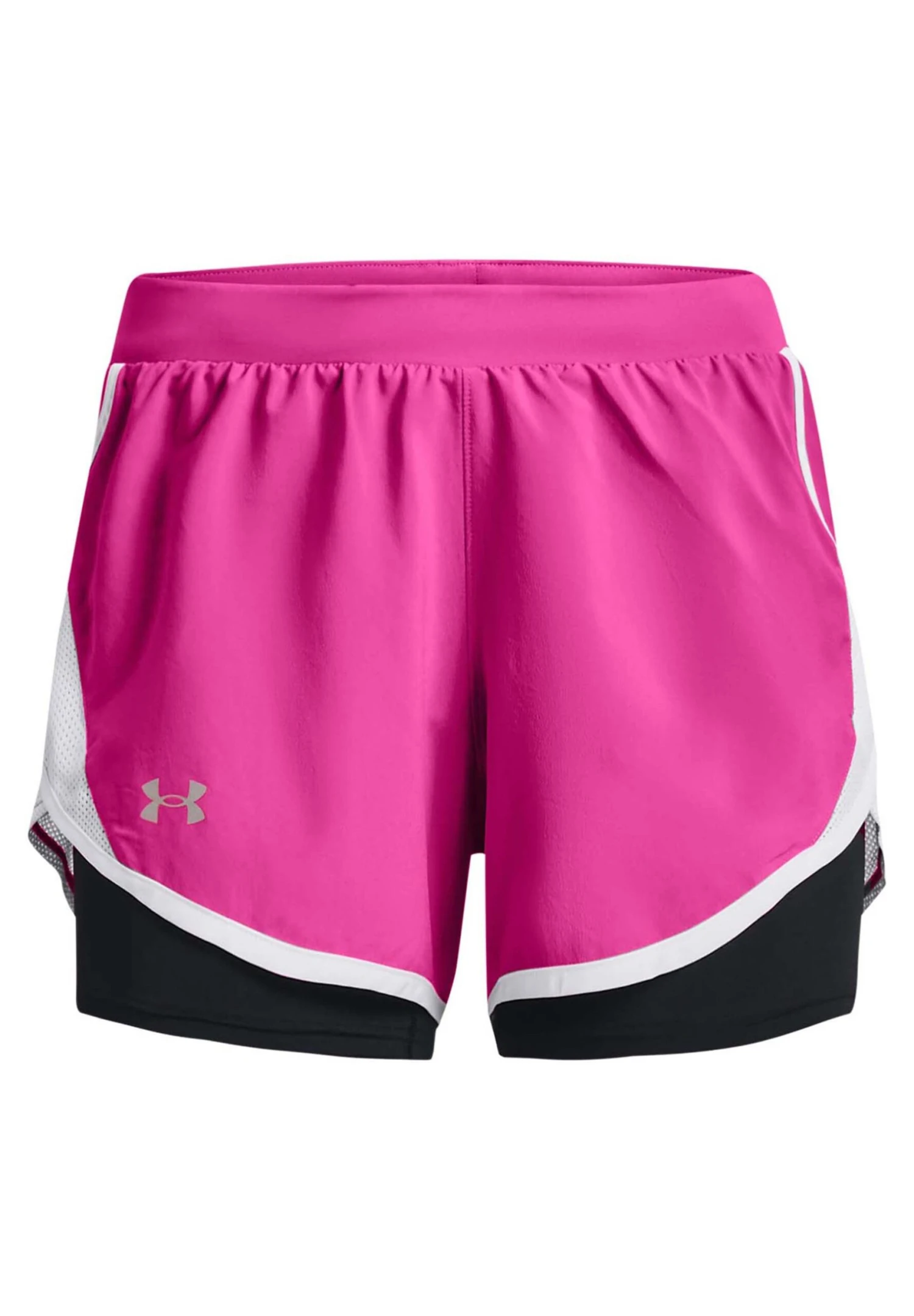 Under Armour FlyBy- Sports Shorts - Rebel Pink / White / Reflective - Image 3