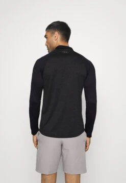 Under Armour Tech 2.0 Novelty Zip - Long Sleeved Top - Black/Pitch Gray