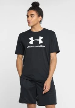 Under Armour Sportstyle Logo Ss-Blk - Print T-Shirt - Black/White