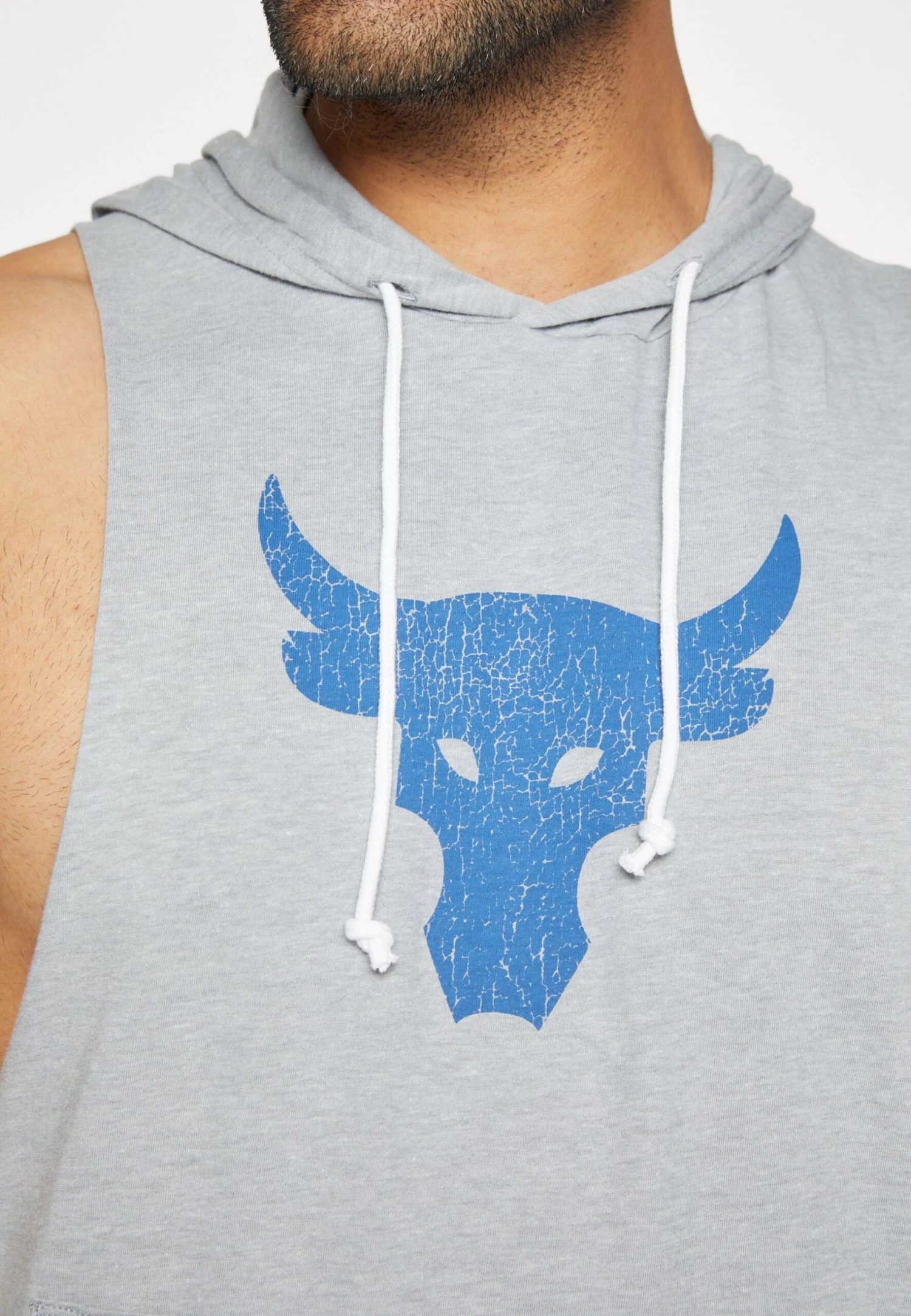 Under Armour Project Rock Bull - Top - Steel Light Heather/Blue Mirage - Image 7