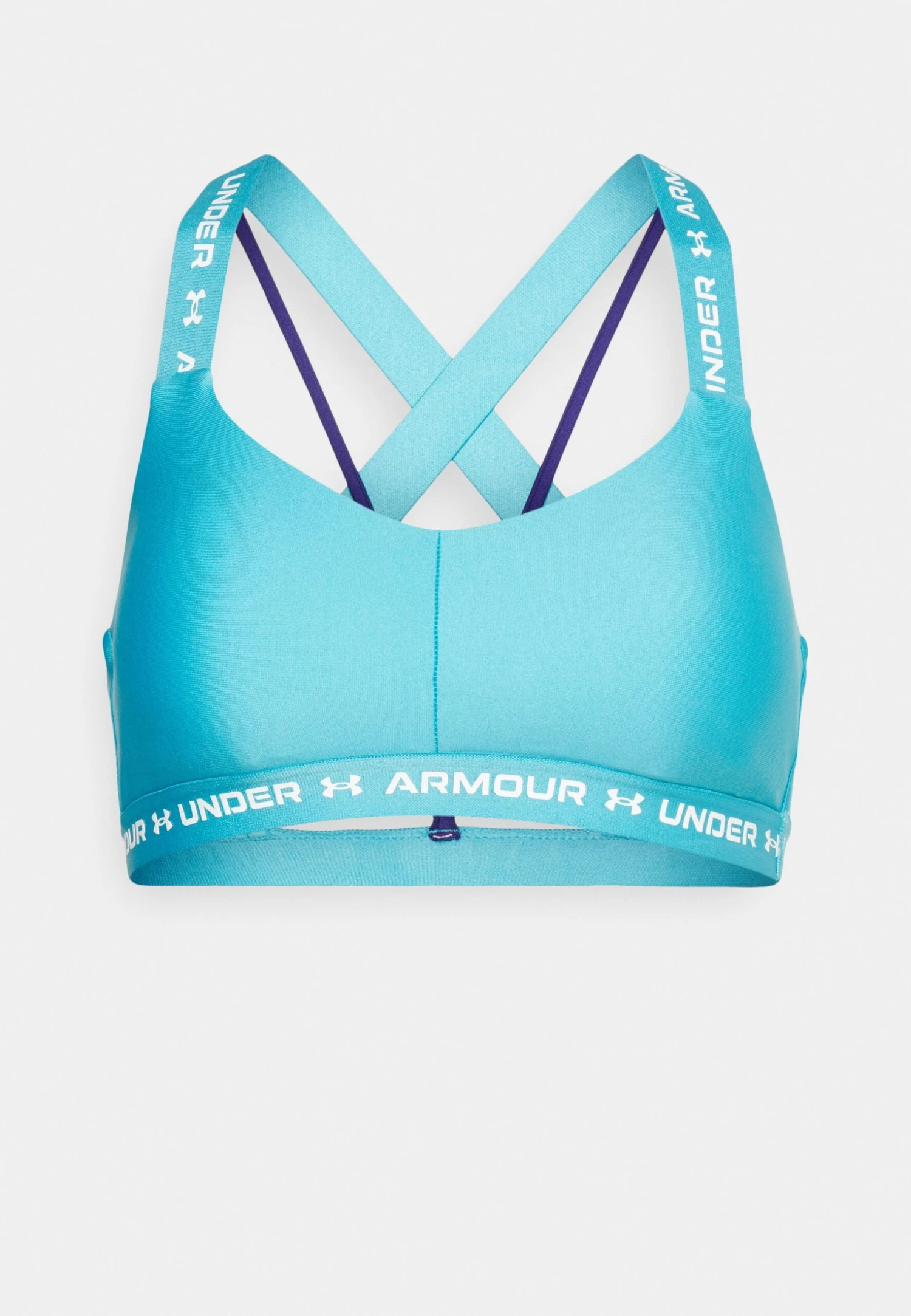 Under Armour Crossback Low - Light Support Sports Bra - Glacier Blue/White - Image 6