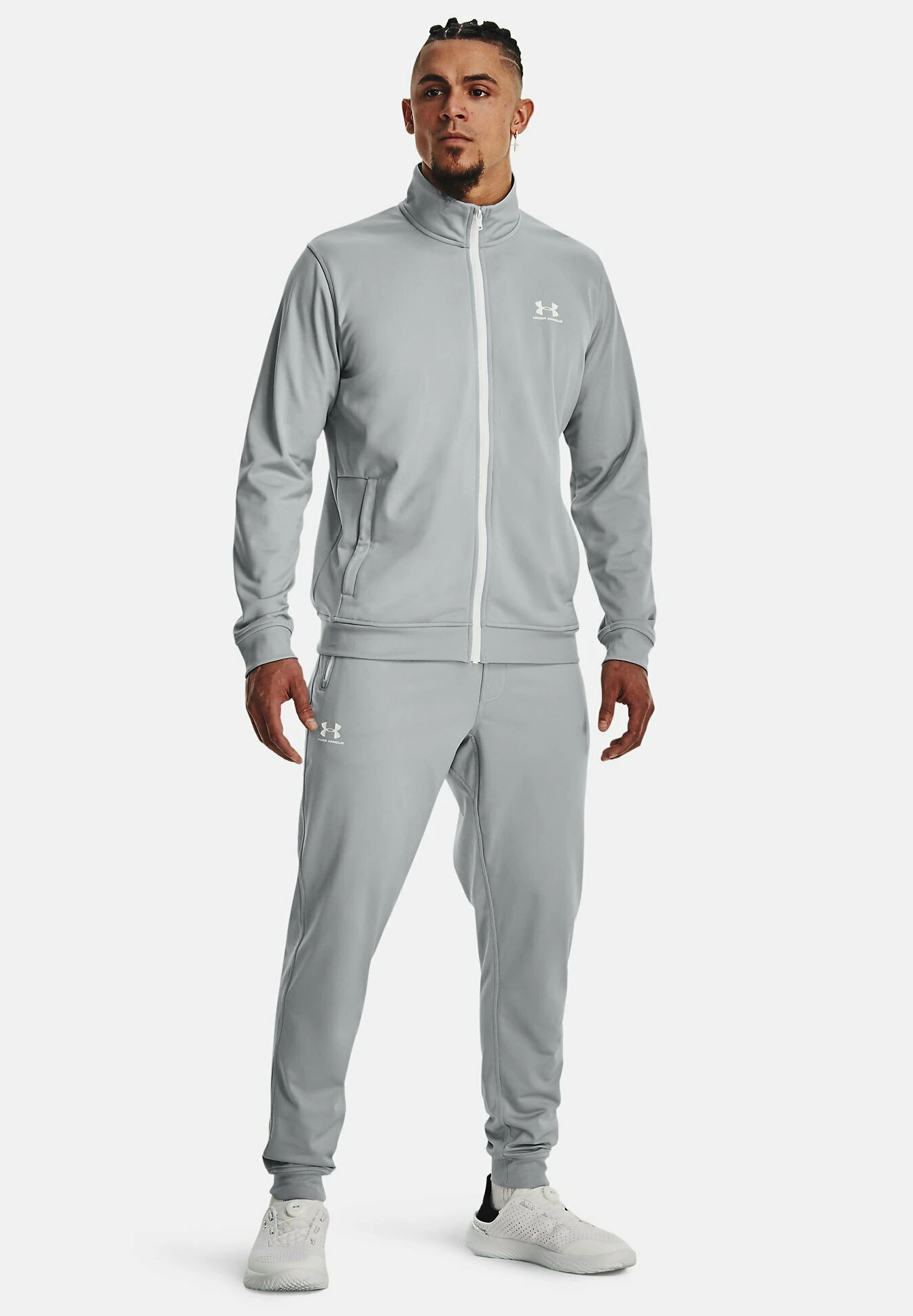 Under Armour Sportstyle Tricot Full Zip Trainingsj - Zip-Up Sweatshirt - Mod Gray - Image 2