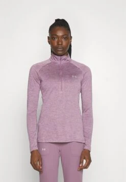 Under Armour Tech Zip Twist - Long Sleeved Top - Misty Purple/Fresh Orchid/Metallic Silver