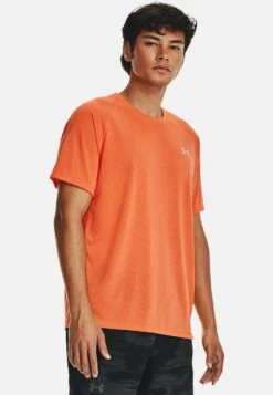 Under Armour Streaker - Sports T-Shirt - Dark Tangerine