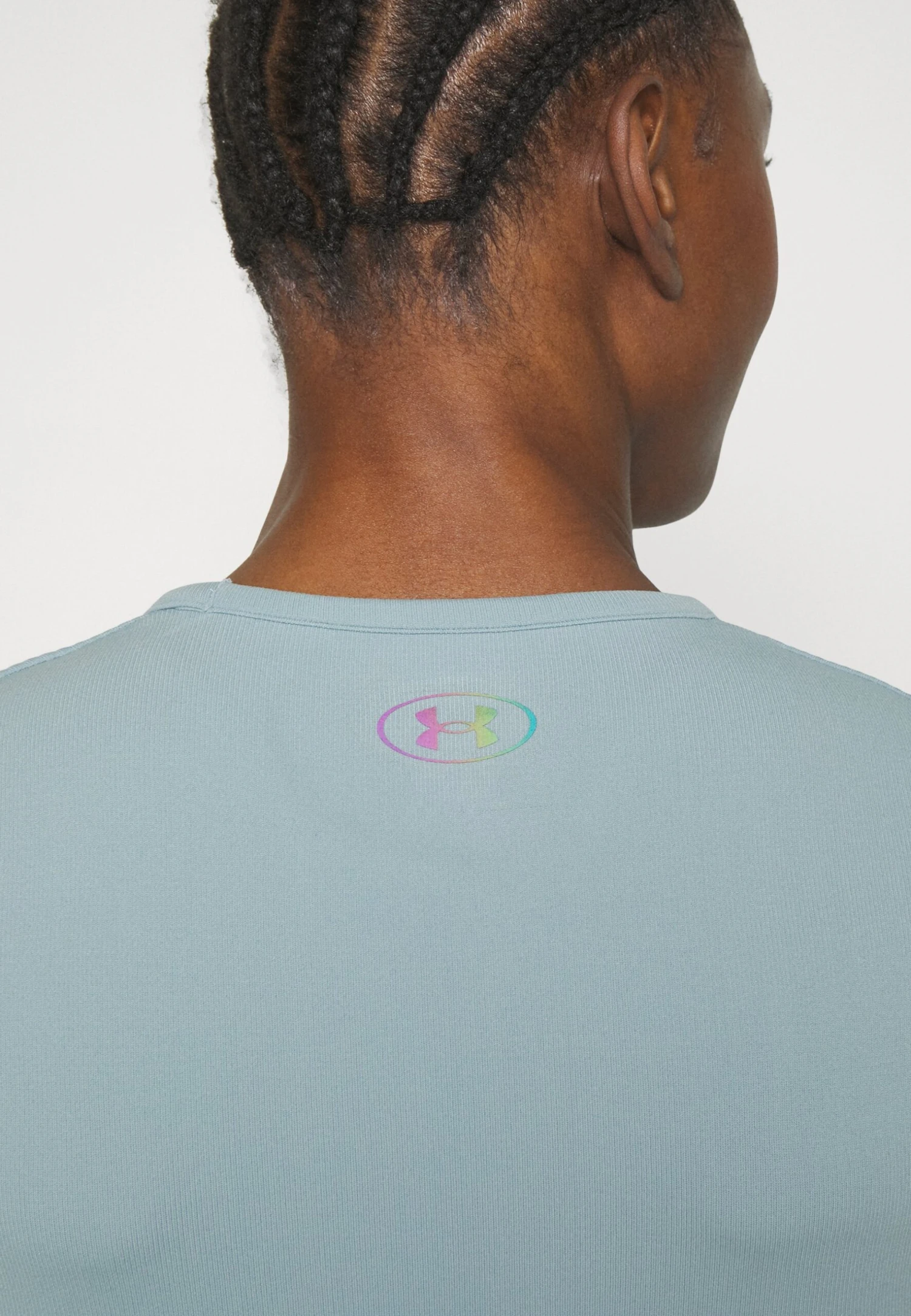 Under Armour Rush Seamless - Long Sleeved Top - Harbor Blue/Downpour Gray/Iridescent - Image 4