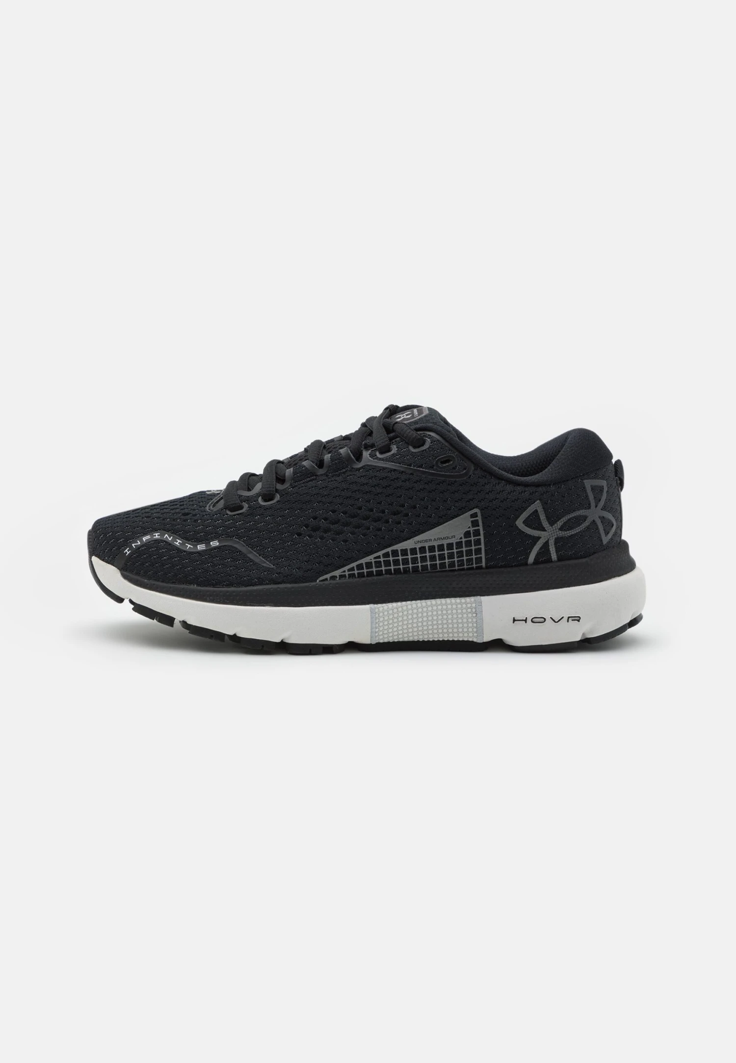 Under Armour Hovr Infinite 5 - Neutral Running Shoes - Black/White/Metallic Gun Metal