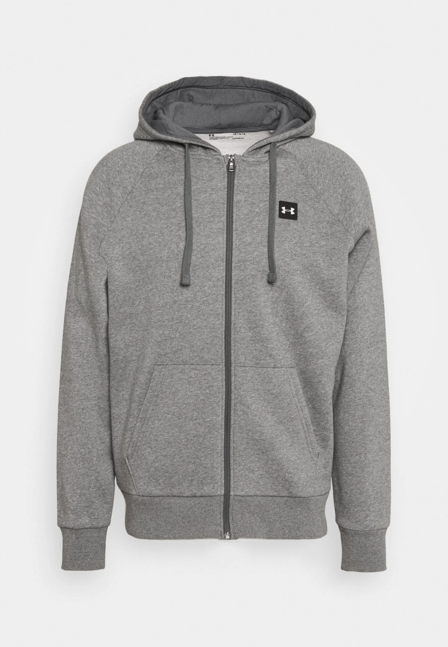 Under Armour Rival Hoodie - Zip-Up Sweatshirt - Pitch Gray Light Heather/Onyx White - Image 5