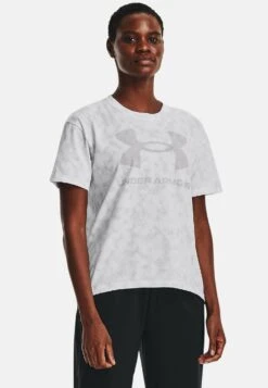 Under Armour Short-Sleeve Graph Ua Logo Aop Heavyweight Ss - Print T-Shirt - White