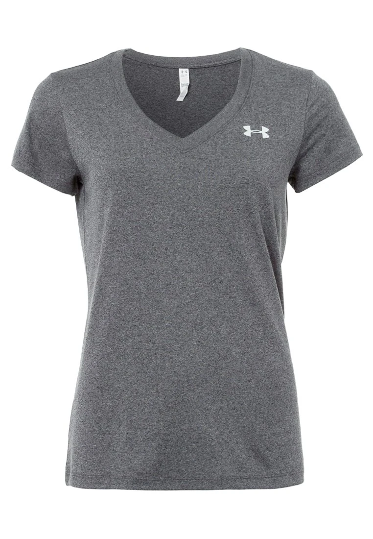Under Armour Tech Solid - Basic T-Shirt - Carbon Heather/Metallic Silver - Image 5