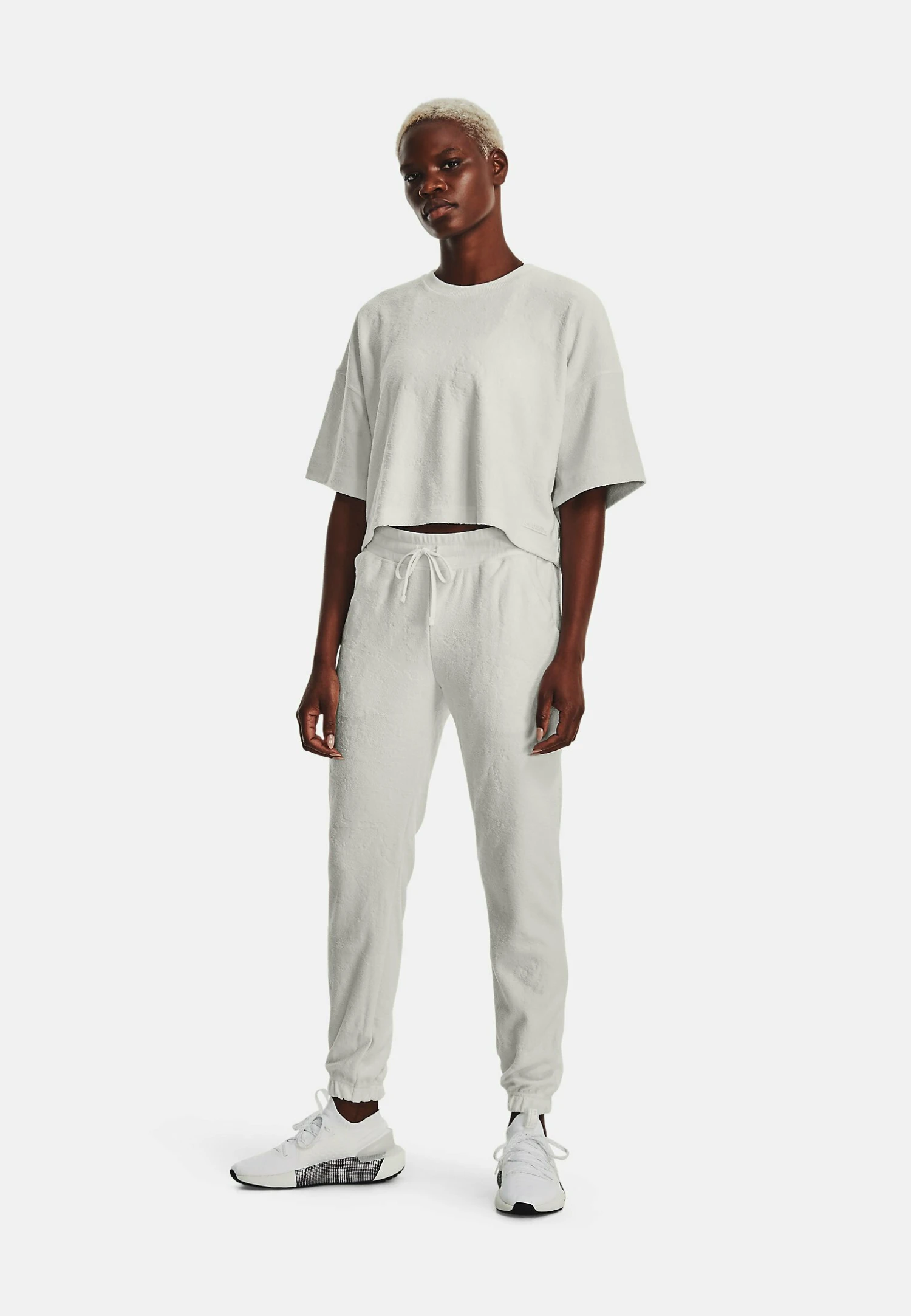 Under Armour Journey Terry- Tracksuit Bottoms - Gray Mist - Image 2