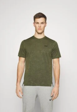 Under Armour Tech Vent Jacquard Ss - Sports T-Shirt - Marine Od Green/Black