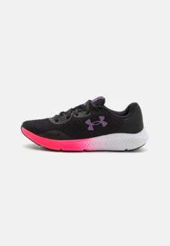Under Armour Charged Pursuit 3 - Neutral Running Shoes - Black/Pink Shock/Retro Purple