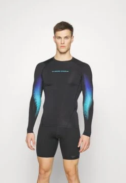Under Armour Novelty Ls - Long Sleeved Top - Black/Blue Surf