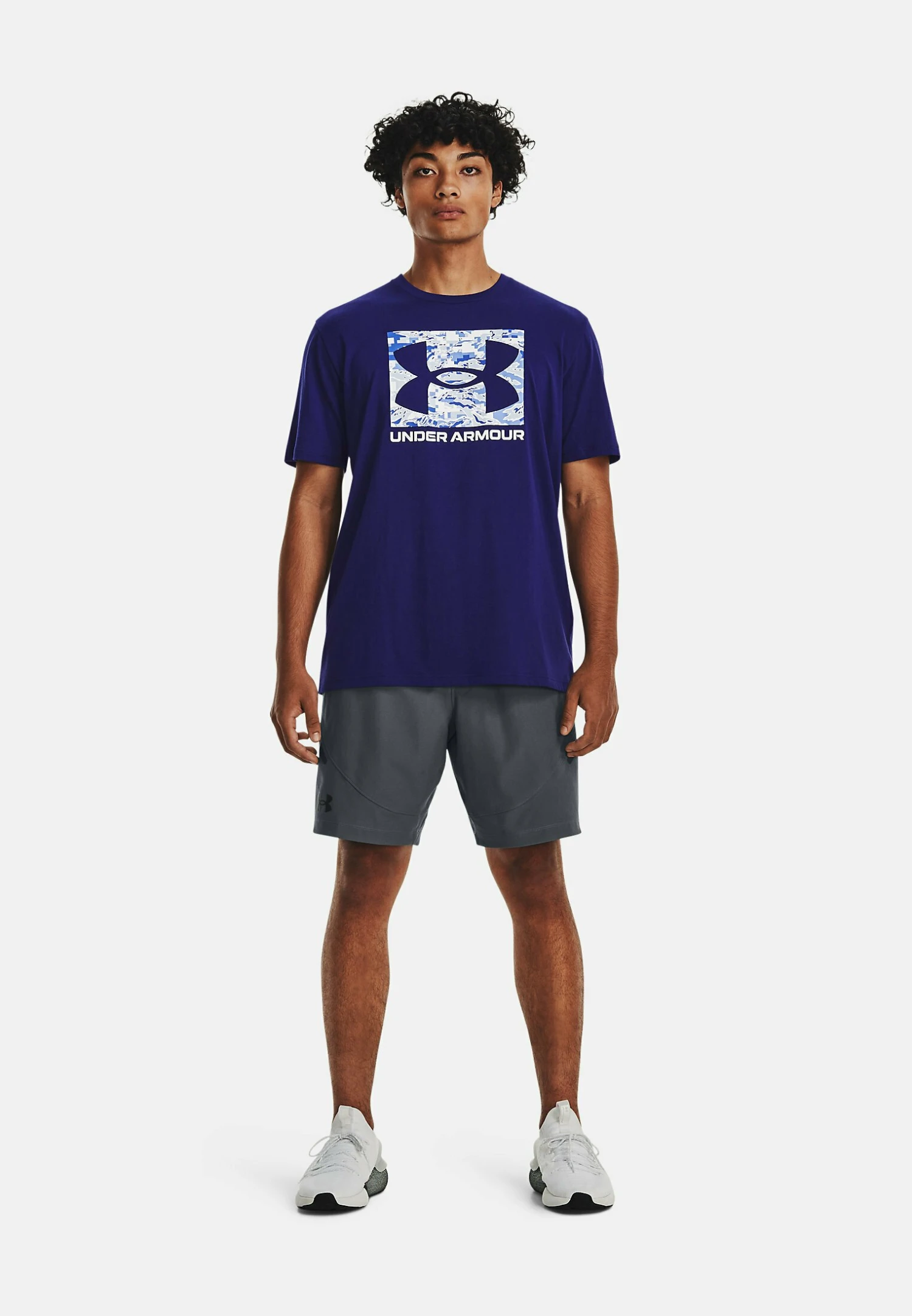 Under Armour Abc Camo Boxed Logo - Sports T-Shirt - Sonar Blue - Image 2