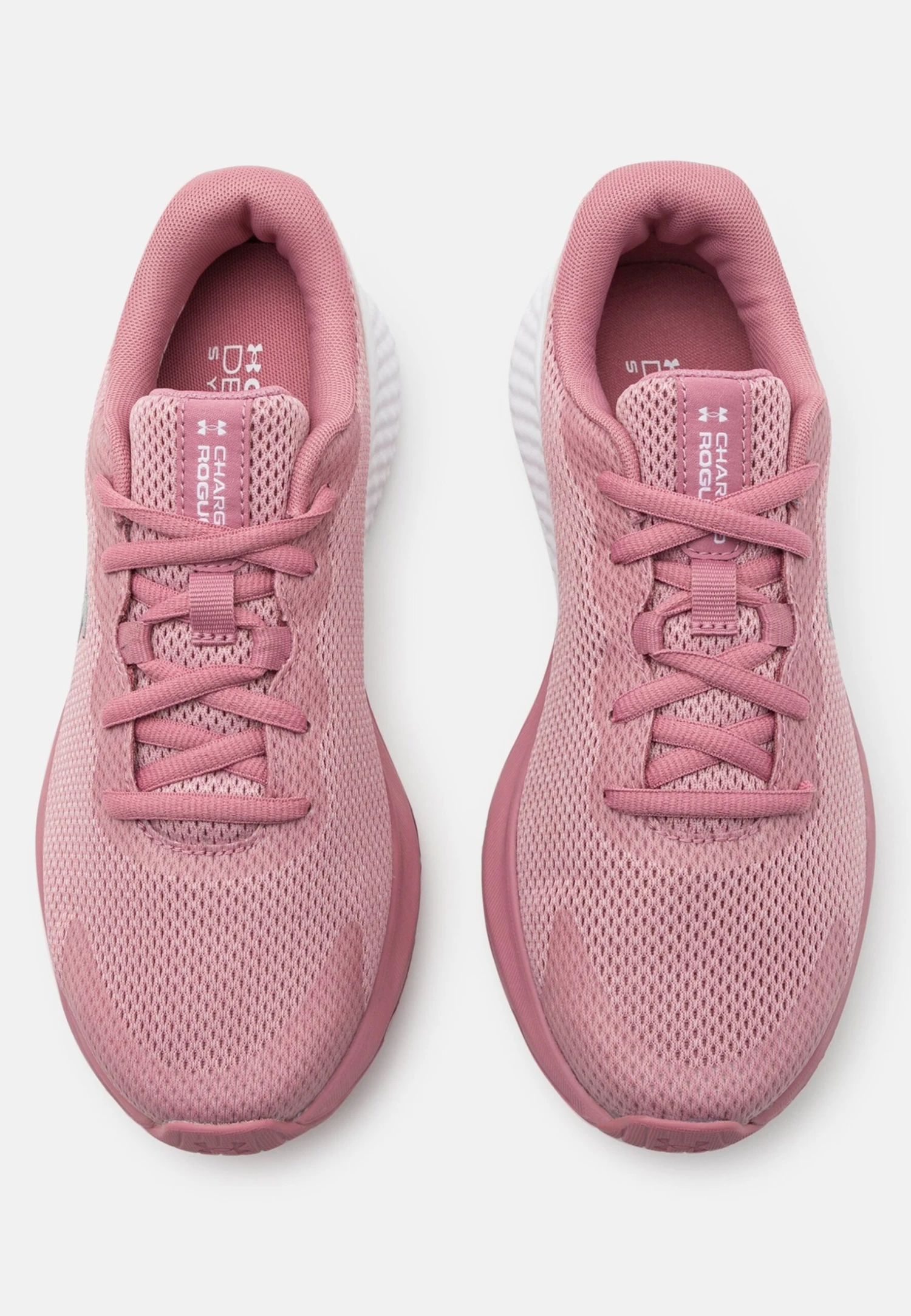 Under Armour Charged Rogue 3 - Neutral Running Shoes - Pink Elixir/White/Metallic Silver - Image 3