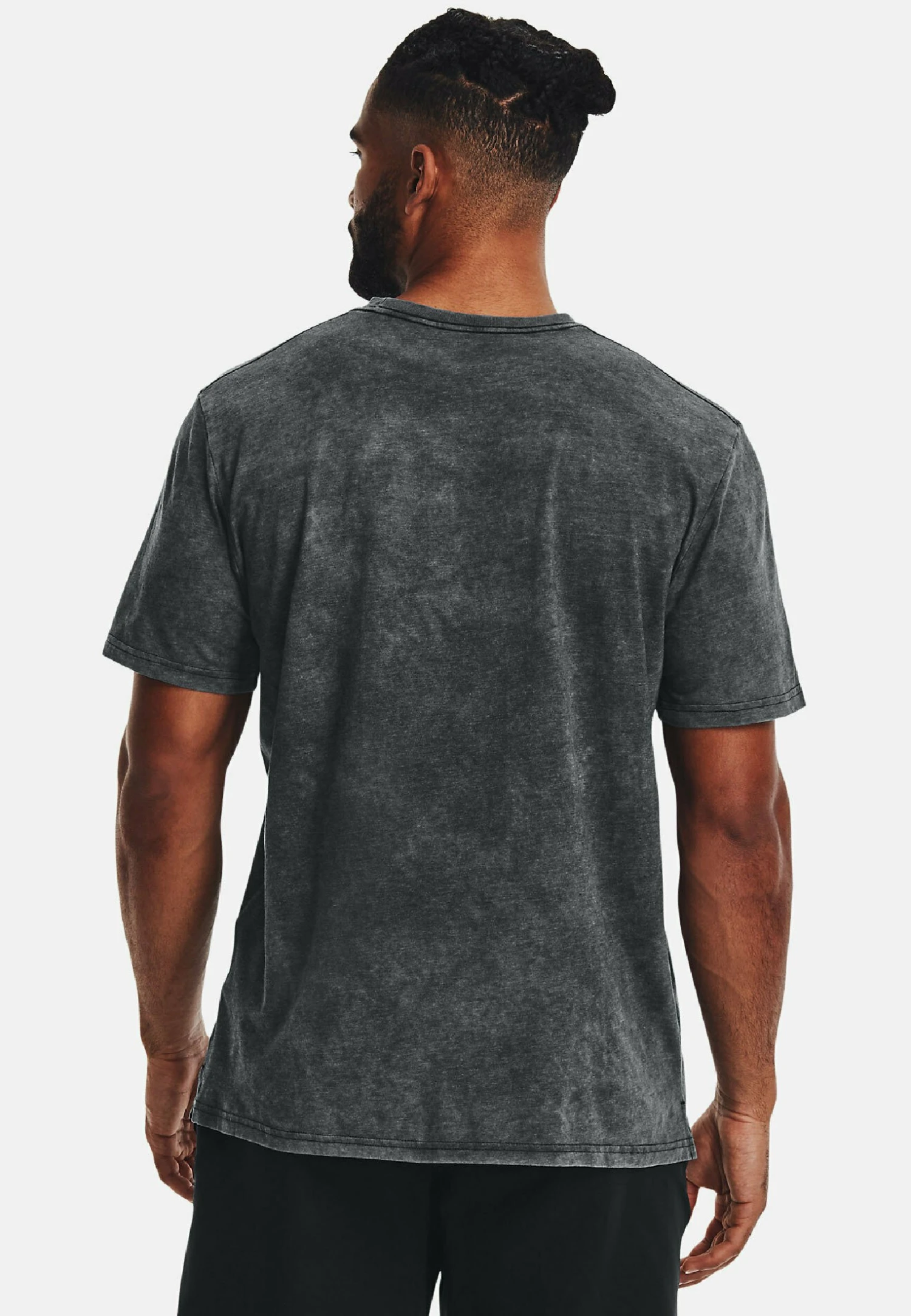 Under Armour Short Sleeve Graph Ua Wash Tonal Sportstyle Ss - Print T-Shirt - Black Medium Heather - Image 3
