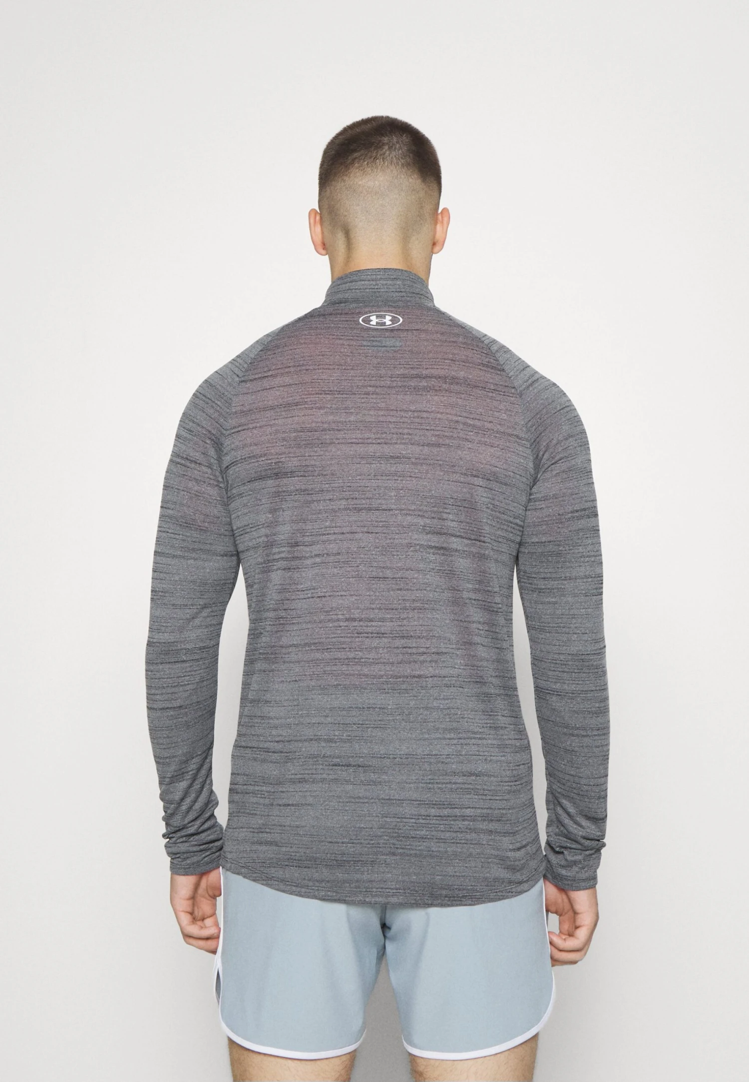 Under Armour Tech 1/2 Zip Core - Long Sleeved Top - Black/White - Image 3