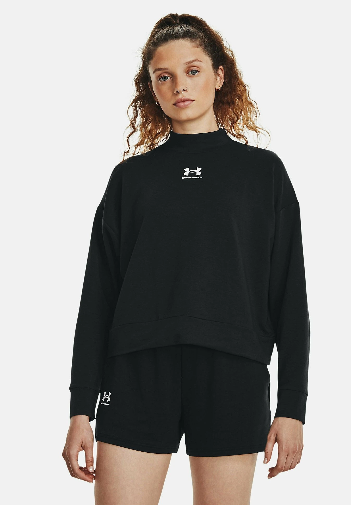 Under Armour Long-Sleeves Rival Mock Crew - Sweatshirt