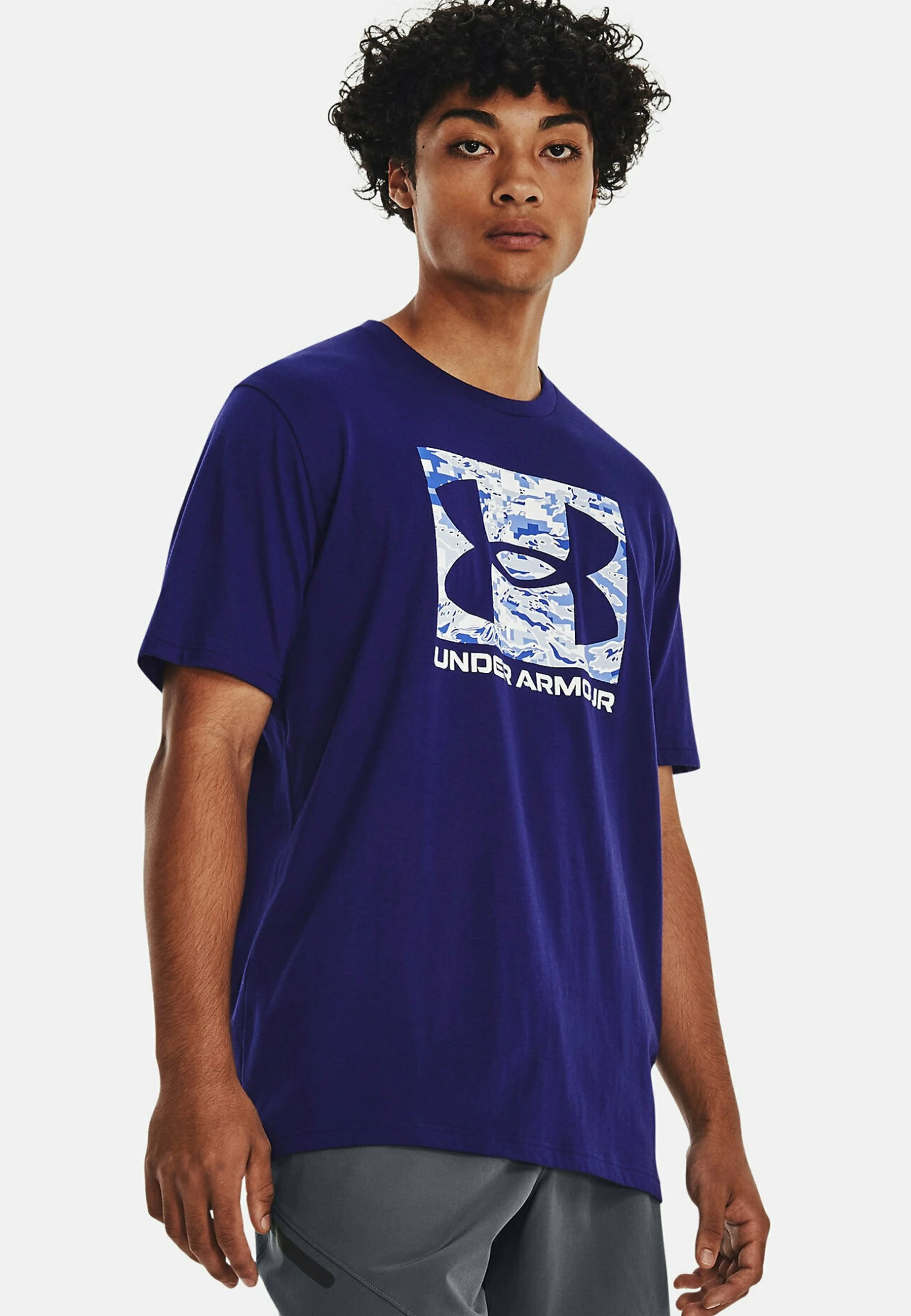 Under Armour Abc Camo Boxed Logo - Sports T-Shirt - Sonar Blue