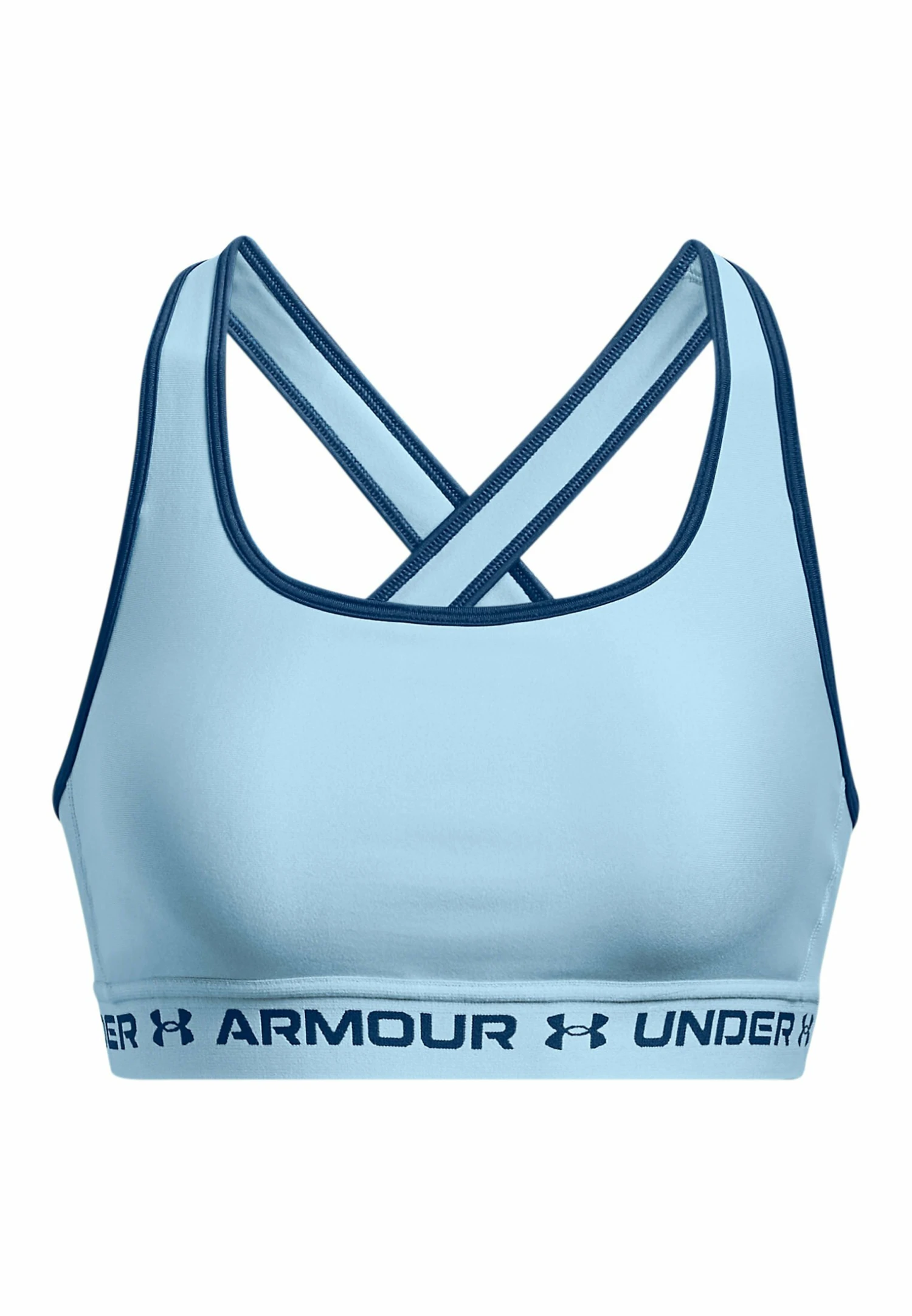 Under Armour Crossback Mid- Medium Support Sports Bra - Blizzard - Image 4