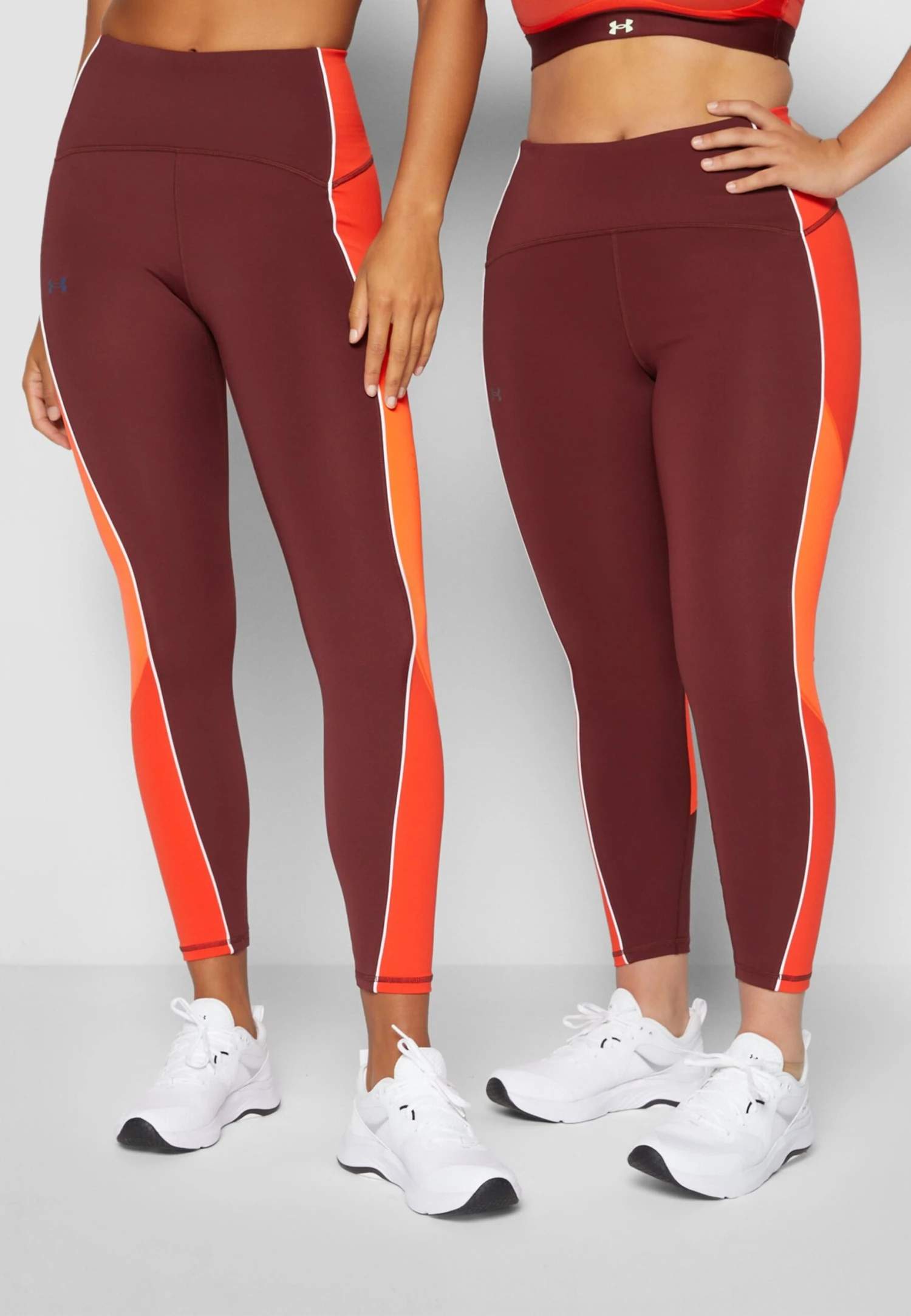Under Armour Rush Ankle Leg - Leggings - Chestnut RedRadio RedIridescent - Image 4