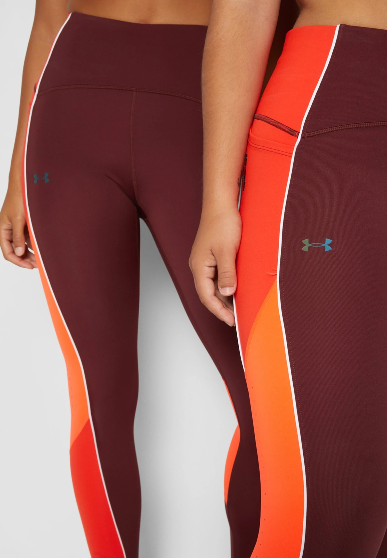 Under Armour Rush Ankle Leg - Leggings - Chestnut RedRadio RedIridescent - Image 5