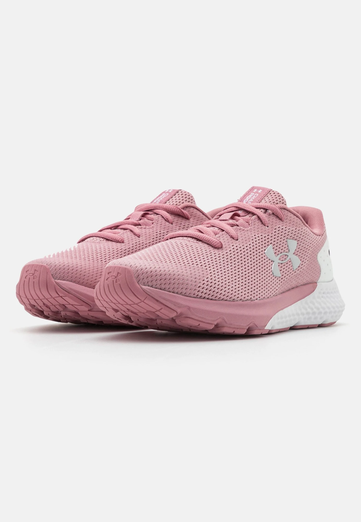 Under Armour Charged Rogue 3 - Neutral Running Shoes - Pink Elixir/White/Metallic Silver - Image 2