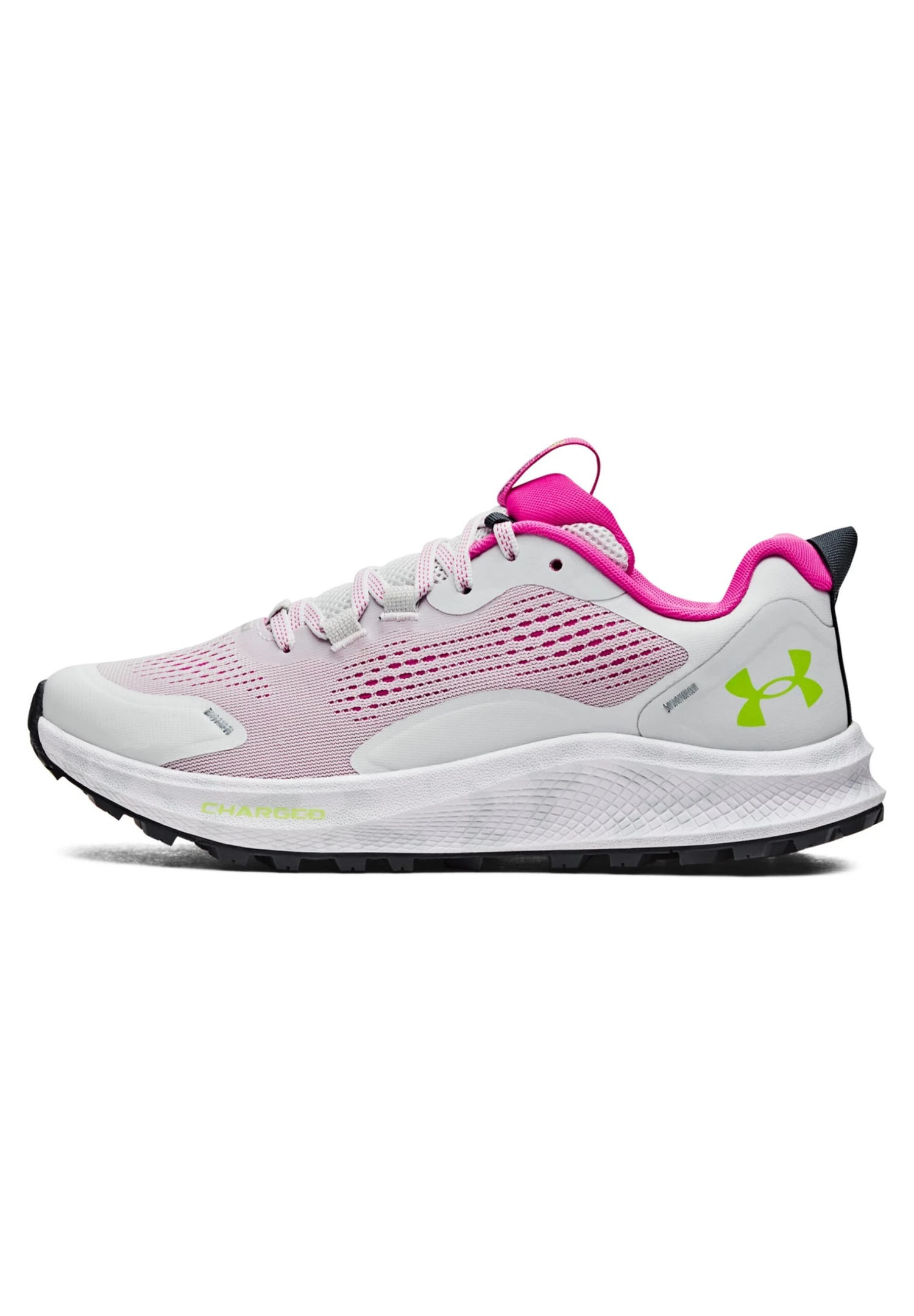 Under Armour Charged Bandit Tr 2 - Trail Running Shoes - Gray Mist/Rebel Pink/Lime Surge