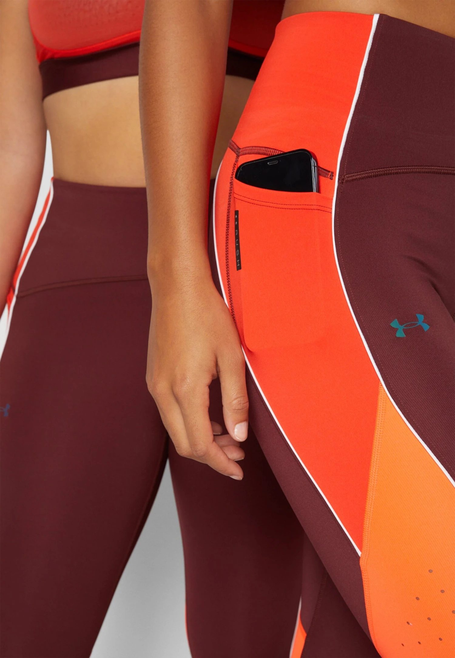 Under Armour Rush Ankle Leg - Leggings - Chestnut RedRadio RedIridescent - Image 7