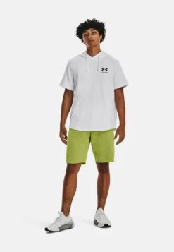 Under Armour Ua Rival Terry Nov Ss- Print T-Shirt - White