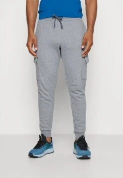 Under Armour Rival Jogger - Tracksuit Bottoms - Castlerock Light Heather/White