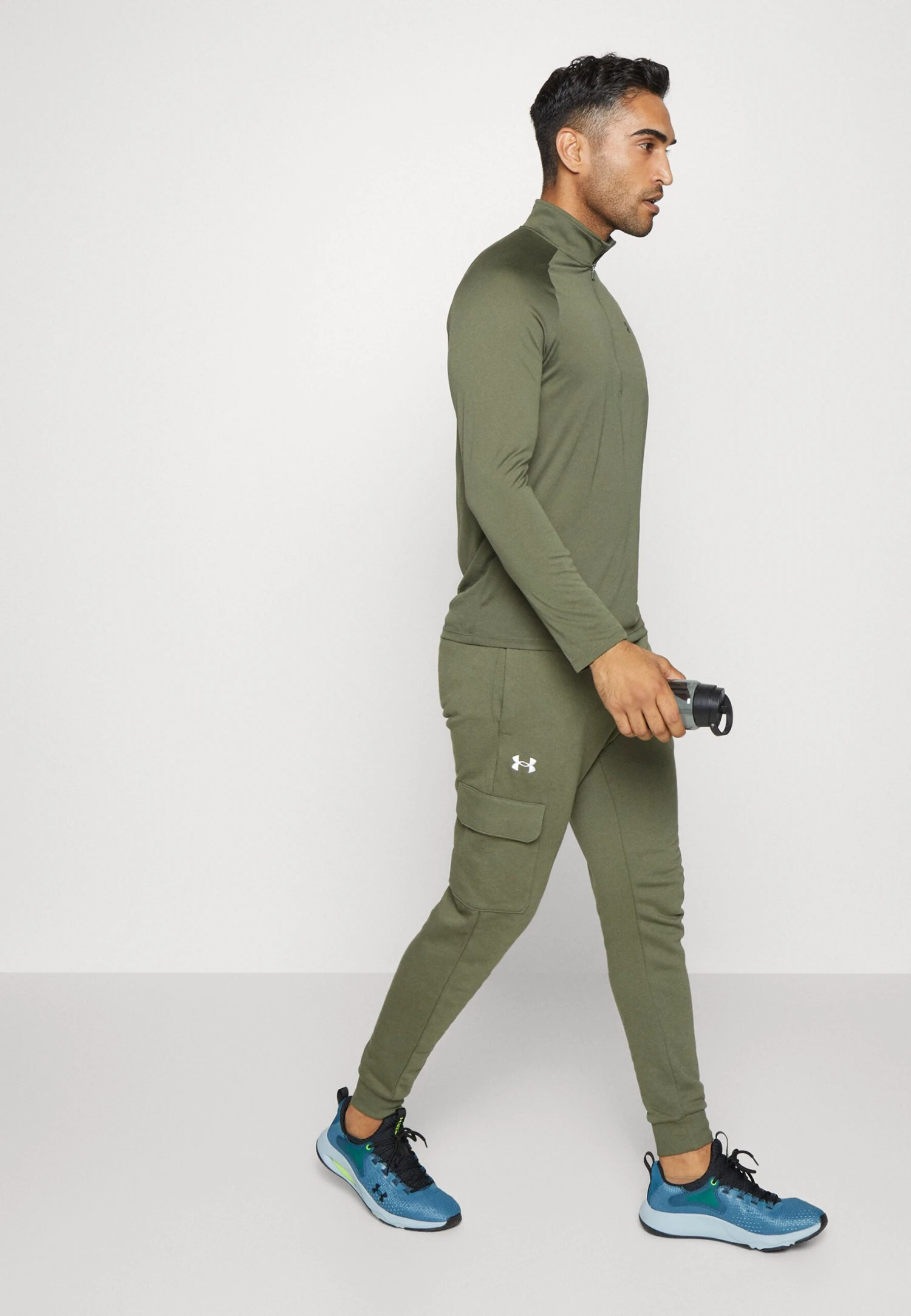 Under Armour Rival Jogger - Tracksuit Bottoms - Marine Od Green/White - Image 4