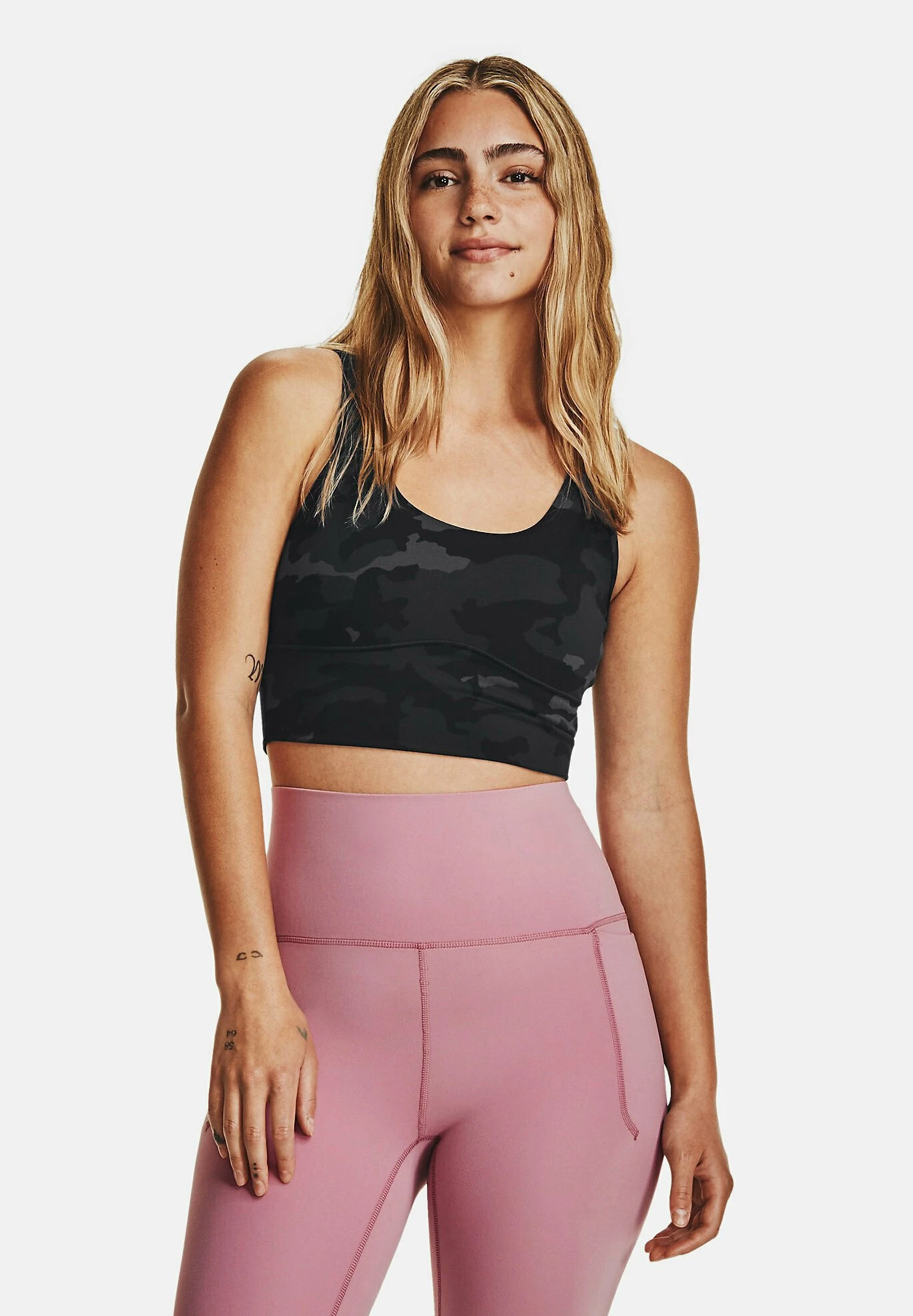 Under Armour Tank Meridian Fitted Printed Crop - Top - Carbon Black