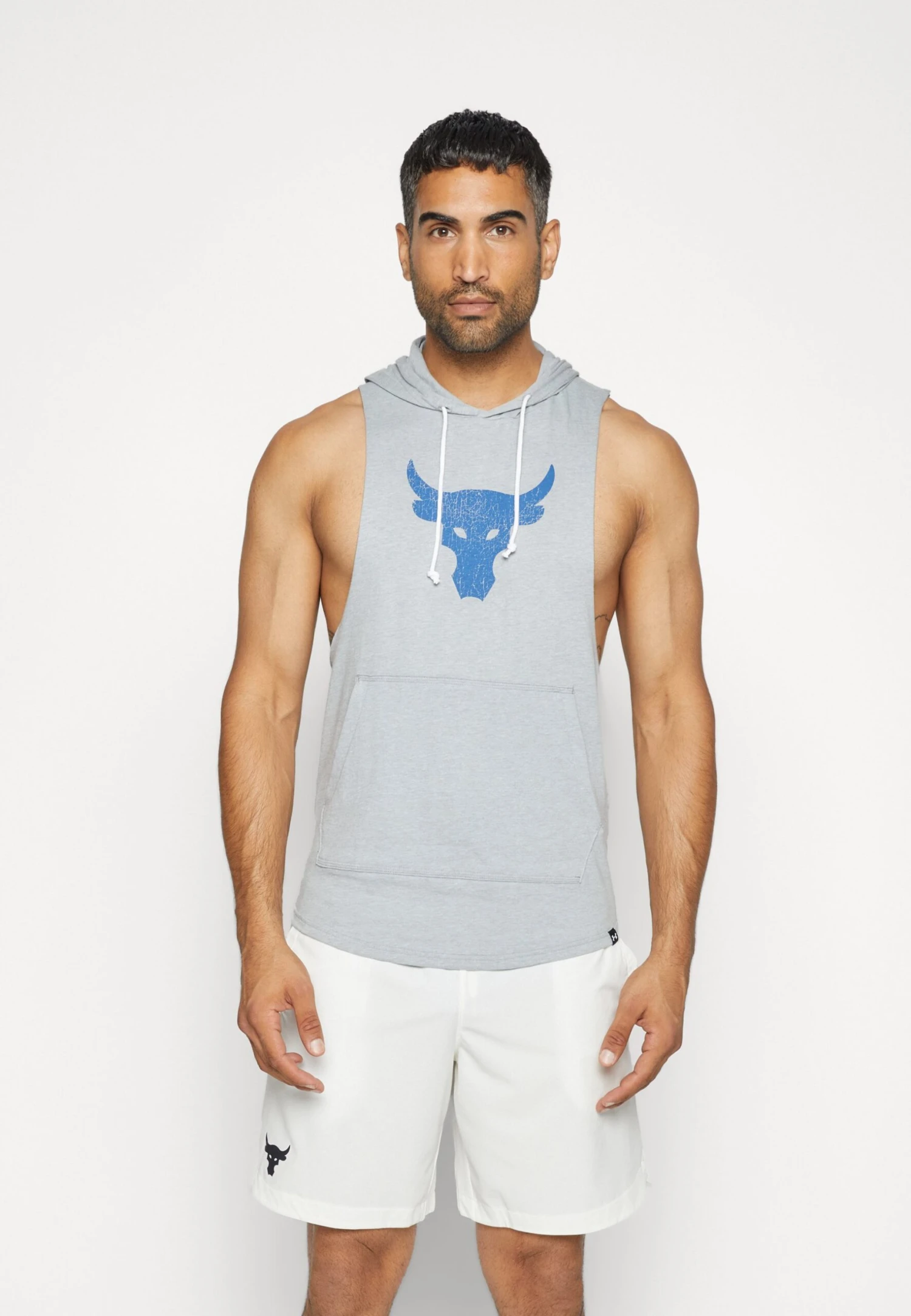 Under Armour Project Rock Bull - Top - Steel Light Heather/Blue Mirage - Image 3